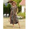 image:imageZeagoo Women Summer Midi A Line Dress Short Sleeve Casual Flowy Tiered Beach Long Sundress with Pockets 2026 Vacation TravelMz721