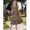 image:imageZeagoo Women Summer Midi A Line Dress Short Sleeve Casual Flowy Tiered Beach Long Sundress with Pockets 2026 Vacation TravelMz721