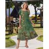 image:imageZeagoo Women Summer Midi A Line Dress Short Sleeve Casual Flowy Tiered Beach Long Sundress with Pockets 2026 Vacation TravelMz840