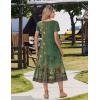 image:imageZeagoo Women Summer Midi A Line Dress Short Sleeve Casual Flowy Tiered Beach Long Sundress with Pockets 2026 Vacation TravelMz840
