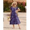 image:imageZeagoo Women Summer Midi A Line Dress Short Sleeve Casual Flowy Tiered Beach Long Sundress with Pockets 2026 Vacation TravelMz907