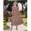 image:imageZeagoo Women Summer Midi A Line Dress Short Sleeve Casual Flowy Tiered Beach Long Sundress with Pockets 2026 Vacation TravelRed Floral2