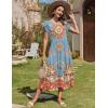 image:imageZeagoo Women Summer Midi A Line Dress Short Sleeve Casual Flowy Tiered Beach Long Sundress with Pockets 2026 Vacation TravelRetro Style