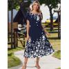 image:imageZeagoo Women Summer Midi A Line Dress Short Sleeve Casual Flowy Tiered Beach Long Sundress with Pockets 2026 Vacation TravelSf103
