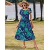 image:imageZeagoo Women Summer Midi A Line Dress Short Sleeve Casual Flowy Tiered Beach Long Sundress with Pockets 2026 Vacation TravelSf114