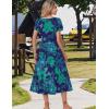 image:imageZeagoo Women Summer Midi A Line Dress Short Sleeve Casual Flowy Tiered Beach Long Sundress with Pockets 2026 Vacation TravelSf114