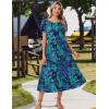 image:imageZeagoo Women Summer Midi A Line Dress Short Sleeve Casual Flowy Tiered Beach Long Sundress with Pockets 2026 Vacation TravelSf114