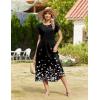 image:imageZeagoo Women Summer Midi A Line Dress Short Sleeve Casual Flowy Tiered Beach Long Sundress with Pockets 2026 Vacation TravelSf236