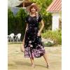 image:imageZeagoo Women Summer Midi A Line Dress Short Sleeve Casual Flowy Tiered Beach Long Sundress with Pockets 2026 Vacation TravelSf31