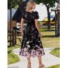 image:imageZeagoo Women Summer Midi A Line Dress Short Sleeve Casual Flowy Tiered Beach Long Sundress with Pockets 2026 Vacation TravelSf31