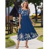 image:imageZeagoo Women Summer Midi A Line Dress Short Sleeve Casual Flowy Tiered Beach Long Sundress with Pockets 2026 Vacation TravelSp121