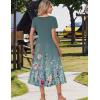 image:imageZeagoo Women Summer Midi A Line Dress Short Sleeve Casual Flowy Tiered Beach Long Sundress with Pockets 2026 Vacation TravelWf115