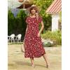 image:imageZeagoo Women Summer Midi A Line Dress Short Sleeve Casual Flowy Tiered Beach Long Sundress with Pockets 2026 Vacation TravelXh546