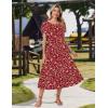 image:imageZeagoo Women Summer Midi A Line Dress Short Sleeve Casual Flowy Tiered Beach Long Sundress with Pockets 2026 Vacation TravelXh546