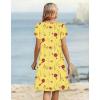 image:imageZeagoo Womens Casual Dresses with Pockets Summer Floral VNeck ALine Tshirt Dress Short Sleeve Mini Dress Beach SundressYellow Floral