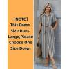 image:imageZeagoo Womens Dresses Casual Summer Short Sleeve Button Down Long Shirt Dresses Swimsuit Beach Cover Ups with Pockets01black Stripe