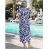 image:imageZeagoo Womens Dresses Casual Summer Short Sleeve Button Down Long Shirt Dresses Swimsuit Beach Cover Ups with PocketsBlue Floral