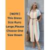image:imageZeagoo Womens Dresses Casual Summer Short Sleeve Button Down Long Shirt Dresses Swimsuit Beach Cover Ups with PocketsColor Stripe