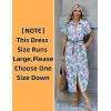 image:imageZeagoo Womens Dresses Casual Summer Short Sleeve Button Down Long Shirt Dresses Swimsuit Beach Cover Ups with PocketsCoral Floral