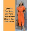 image:imageZeagoo Womens Dresses Casual Summer Short Sleeve Button Down Long Shirt Dresses Swimsuit Beach Cover Ups with PocketsOrange