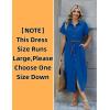 image:imageZeagoo Womens Dresses Casual Summer Short Sleeve Button Down Long Shirt Dresses Swimsuit Beach Cover Ups with PocketsRoyal Blue