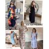 image:imageZeagoo Womens Maxi Summer Dress with Pockets Casual Short Sleeve Sundress Trendy 2026 Curve Hem Long Dress2601 Aprinted011