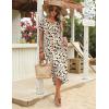 image:imageZeagoo Womens Maxi Summer Dress with Pockets Casual Short Sleeve Sundress Trendy 2026 Curve Hem Long Dress2602 Brown Flower