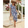 image:imageZeagoo Womens Maxi Summer Dress with Pockets Casual Short Sleeve Sundress Trendy 2026 Curve Hem Long DressBlue Printed01