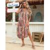 image:imageZeagoo Womens Maxi Summer Dress with Pockets Casual Short Sleeve Sundress Trendy 2026 Curve Hem Long DressPrinted044