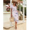 image:imageZeagoo Womens Maxi Summer Dress with Pockets Casual Short Sleeve Sundress Trendy 2026 Curve Hem Long DressWhiteprinted06