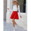 image:imageZeagoo Womens Skirt Basic Mini Skater Skirt 2026 Summer Skirts Stretchable High Waist ALine Party Club Skirts02 Red