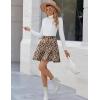 image:imageZeagoo Womens Skirt Basic Mini Skater Skirt 2026 Summer Skirts Stretchable High Waist ALine Party Club SkirtsLeopard Print