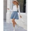 image:imageZeagoo Womens Skirt Basic Mini Skater Skirt 2026 Summer Skirts Stretchable High Waist ALine Party Club SkirtsLight Blue
