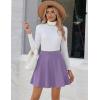 image:imageZeagoo Womens Skirt Basic Mini Skater Skirt 2026 Summer Skirts Stretchable High Waist ALine Party Club SkirtsLilac Purple