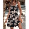 image:imageZeagoo Womens Summer Dress 2026 Loose V Neck Sleeveless Sundresses Swimsuit Coverup with Pockets Floral Tank DressesBlackleaf Printed