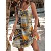 image:imageZeagoo Womens Summer Dress 2026 Loose V Neck Sleeveless Sundresses Swimsuit Coverup with Pockets Floral Tank DressesBohemianprinted
