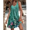 image:imageZeagoo Womens Summer Dress 2026 Loose V Neck Sleeveless Sundresses Swimsuit Coverup with Pockets Floral Tank DressesGreen Floralprinted