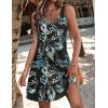 image:imageZeagoo Womens Summer Dress 2026 Loose V Neck Sleeveless Sundresses Swimsuit Coverup with Pockets Floral Tank DressesLeafprinted2