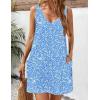 image:imageZeagoo Womens Summer Dress 2026 Loose V Neck Sleeveless Sundresses Swimsuit Coverup with Pockets Floral Tank DressesNavy Floral2