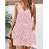 image:imageZeagoo Womens Summer Dress 2026 Loose V Neck Sleeveless Sundresses Swimsuit Coverup with Pockets Floral Tank DressesPink Dot