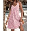 image:imageZeagoo Womens Summer Dress 2026 Loose V Neck Sleeveless Sundresses Swimsuit Coverup with Pockets Floral Tank DressesPink Dot