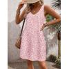 image:imageZeagoo Womens Summer Dress 2026 Loose V Neck Sleeveless Sundresses Swimsuit Coverup with Pockets Floral Tank DressesPink Dot