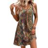 image:imageZeagoo Womens Summer Dress 2026 Loose V Neck Sleeveless Sundresses Swimsuit Coverup with Pockets Floral Tank DressesPrinted1