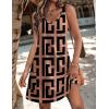 image:imageZeagoo Womens Summer Dress 2026 Loose V Neck Sleeveless Sundresses Swimsuit Coverup with Pockets Floral Tank DressesPrinted2