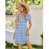 image:imageZeagoo Womens Summer Dress Mini Petal Short Sleeve Dresses Pleated Button Down V Neck Floral Beach Swing Vacation Dress 2026Picture749