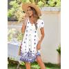 image:imageZeagoo Womens Summer Dress Mini Petal Short Sleeve Dresses Pleated Button Down V Neck Floral Beach Swing Vacation Dress 2026Yg1