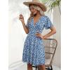 image:imageZeagoo Womens Summer Dresses Wrap V Neck Dress Floral ALine Ruffle Sleeve Casual Sundress with Pockets 202601xh234