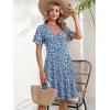 image:imageZeagoo Womens Summer Dresses Wrap V Neck Dress Floral ALine Ruffle Sleeve Casual Sundress with Pockets 202601xh234