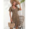 image:imageZeagoo Womens Summer Dresses Wrap V Neck Dress Floral ALine Ruffle Sleeve Casual Sundress with Pockets 2026An136
