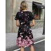 image:imageZeagoo Womens Summer Dresses Wrap V Neck Dress Floral ALine Ruffle Sleeve Casual Sundress with Pockets 2026Blackpink